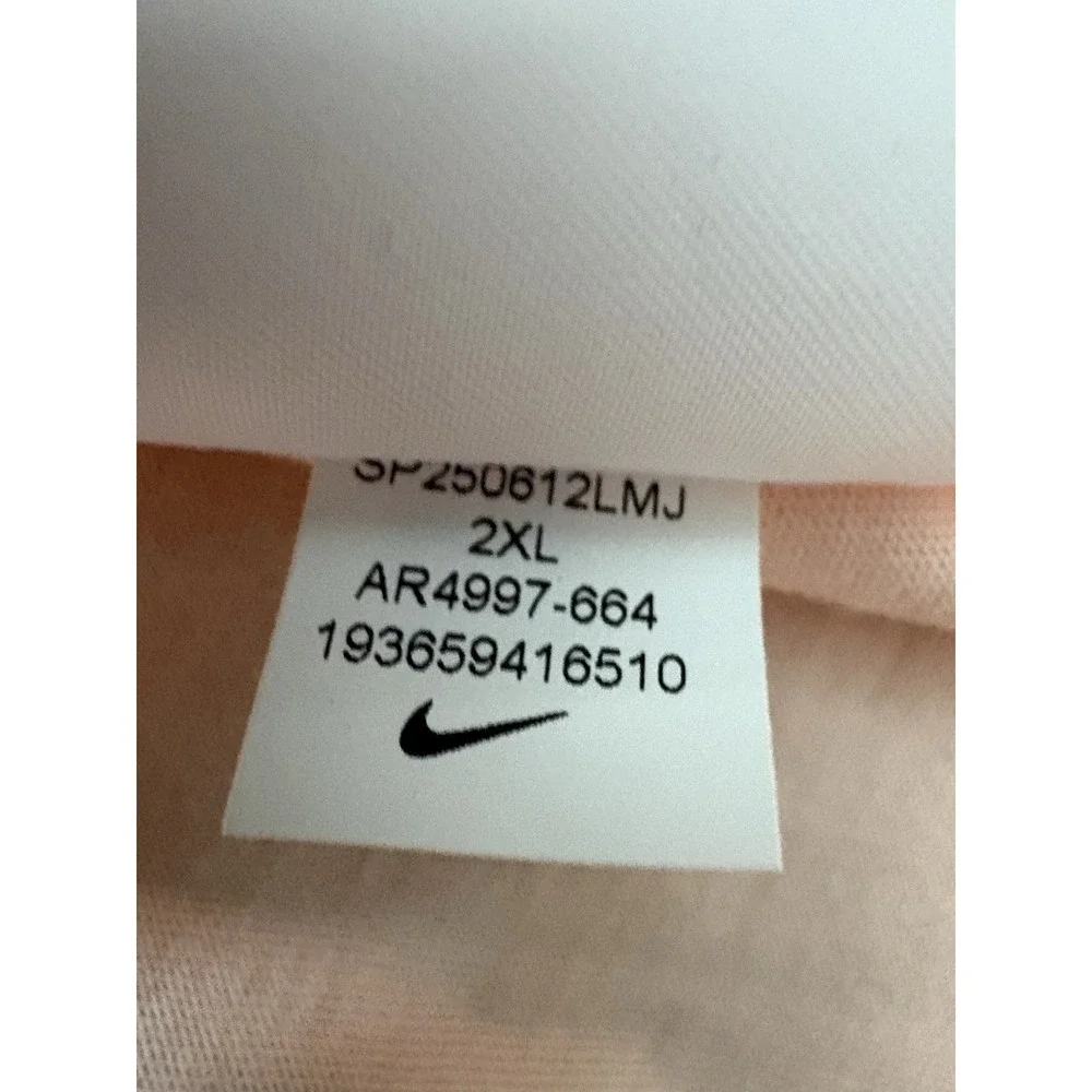 NEW Nike The Nike Tee Peach Crew Neck Short Sleeve T Shirt 2XLARGE AR4997-664 - Picture 9 of 10
